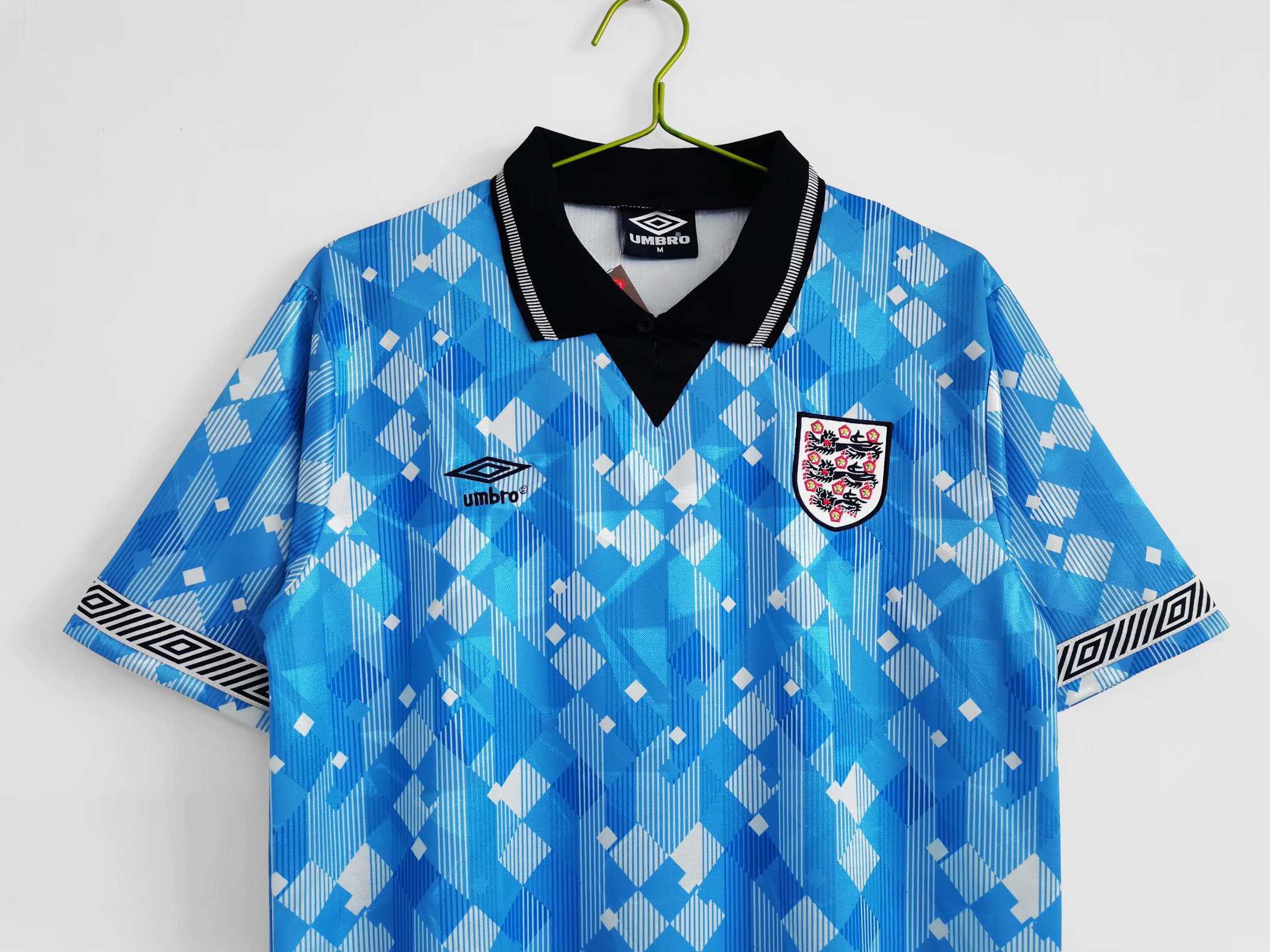 England 1990 World Cup Retro Blue Jersey