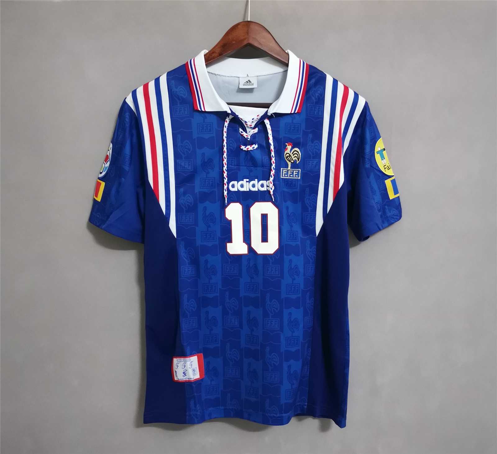 France 1996 Euros Retro Home Jersey Men Adult